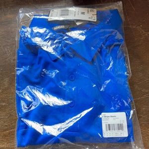 Adidas Solid Blue Golf Shirt